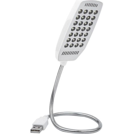 Lampe de lecture portable flexible à col de cygne mini USB 28 LED avec interrupteur pour ordinateur de bureau et clavier d'ordinateur MAC (blanc), lampe de lecture USB, lumière USB