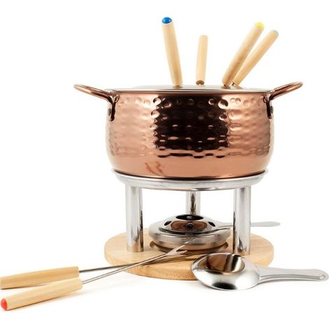 Set Fonduta e Bourguignonne in Acciaio Rose 11Pz (1/3)