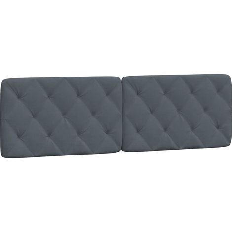 Coussin de tête de lit gris foncé 160 cm velours CFW78304 (1/5)