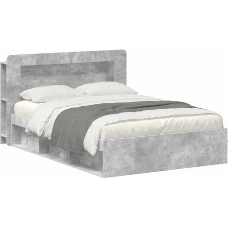 Maison Exclusive - Telaio del letto con storage Grigio Cemento 140 x 200 cm (1/5)