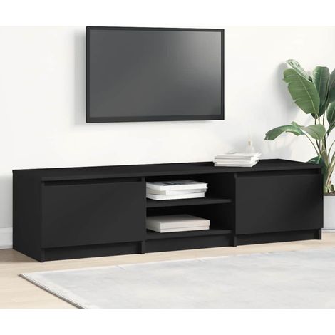 TV-Schrank Schwarz 140x40x35,5 cm Holzwerkstoff