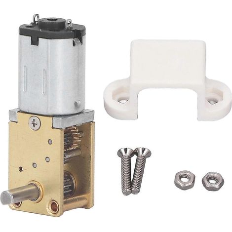 Einwellen-6V-Gleichstrom-Getriebemotor, Ersatz-Schneckengetriebe für Maschinen, 30 U/min, Übersetzungsverhältnis 1:236, kompakter Elektromotor. (1/5)