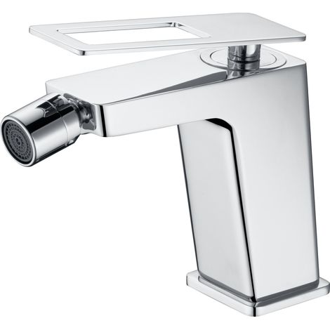 IMEX grifería bidet cromada en latón y zama con cartucho cerámico Ø26 mm set 2 flexibles 3-8 incluidos altura 139 mm cano 138 mm – Serie SUECIA BDC032-2 (1/2)