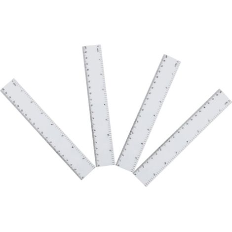 NOLITOY Lot de 4 règles en plastique à double échelle 20 cm (1/5)