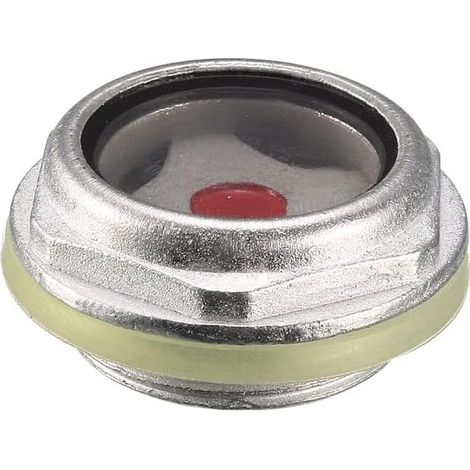 Niveau d'huile Compresseur d'air Jauge Bouchon Voyant d'Huile Indicateur Liquide Verre Vue Raccord en Métal avec Joint Torique à Filetage Mâle 27mm (1/3)