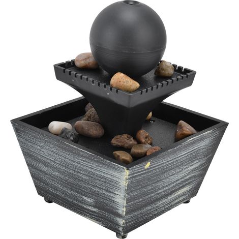Fontaine d'eau de table USB 3V, cascade sphérique décorative pour bureau, maison et décoration intérieure (1/5)