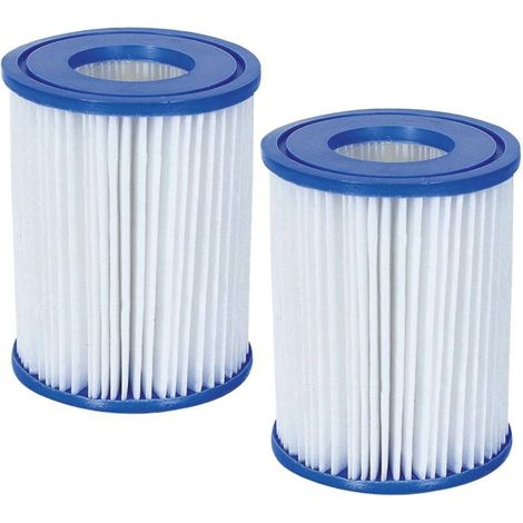 Bestway – Lot de 2 cartouches filtrantes Type I pour piscine – Ø8 cm x 9 cm – Capacité 1249 l/h – Remplacement facile (1/5)
