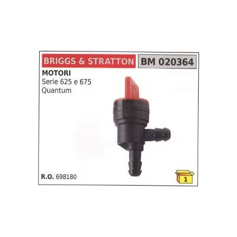 Rubinetto carburante Briggs trattorino tagliaerba rasaerba 625 675 020364 698180