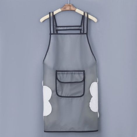 Set di 2 grembiuli da cucina, impermeabili, trasparenti, per uomo e donna, grembiuli per la casa, accessori per la cottura, resistenti all'olio, grembiuli per ristoranti e bar. (1/4)
