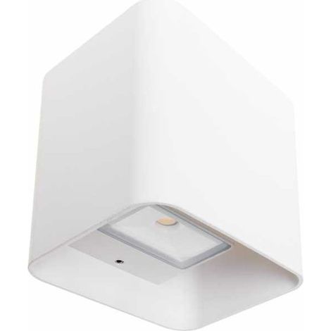 Applique murale soure ip54 2x4w led 650lm 4000k 95°l.11xan.9,5xh.11cm aluminium white
