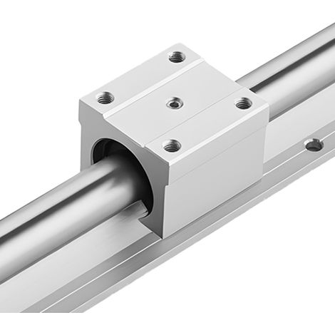 Kit de rail linéaire SBR20, 2 rails de 2000 mm (78,74 po) avec 4 blocs coulissants, axe entièrement supporté, pour machines de coupe, meulage, fraisage et perçage. (1/5)
