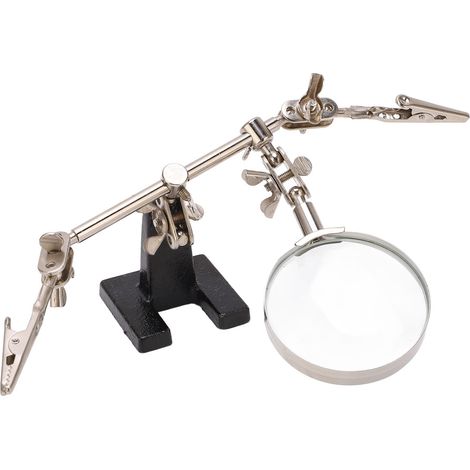 Loupe de soudure 3 pièces, support flexible avec pince, fixation sur table, verre grossissant pour réparation et entretien (1/5)