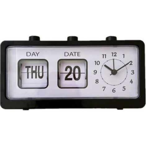 Réveil à rotation de page manuelle Horloge numérique Réveil carré polyvalent Calendrier d'étude Horloge de mode CLOCK (1/4)
