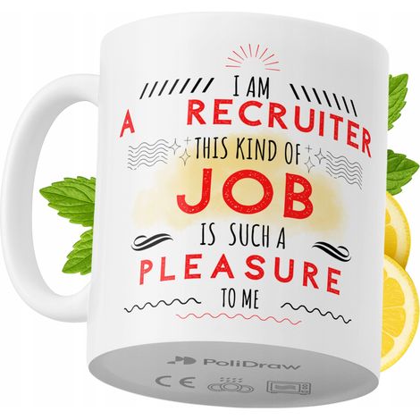 Mug humoristique pour recruteur, avec un texte amusant et un design graphique original. Idéal pour les anniversaires, les fêtes et les occasions spéciales. Mug premium pour le travail à la maison ou a
