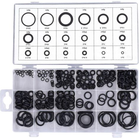 225-teiliges O-Ring-Sortiment, Gummidichtungen, multifunktionales, verschleißfestes Unterlegscheiben-Set