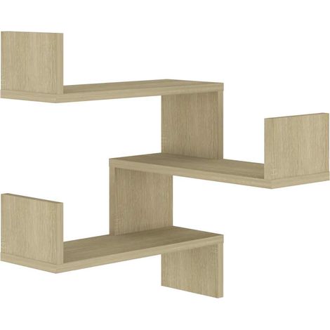 vidaXL Wall Corner Shelf Sonoma Oak 40x40x50 cm Engineered Wood