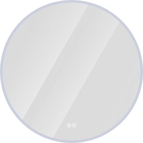Miroir LED rond salle de bain 70 cm, anti-buée, intensité variable, 3 couleurs 3000K/4000K/6000K, mural, pour maquillage et déco moderne CHICFURN (1/5)