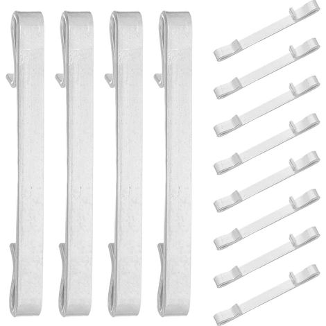 Lot de 12 clips coulissants génériques en acier argenté pour (1/5)