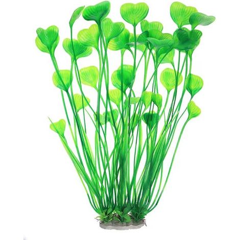 Plante artificielle pour aquarium 40 cm, grande plante aux feuilles vertes, décoration adaptée à l’eau, aquarium et terrarium (1/5)