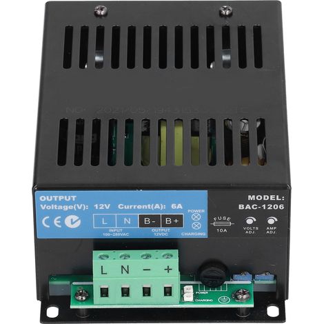 AISIKAI Diesel Generator Battery Charger (Input Voltage 100-280V, Output Voltage DC 12V/24V) BAC-1206 (1/5)