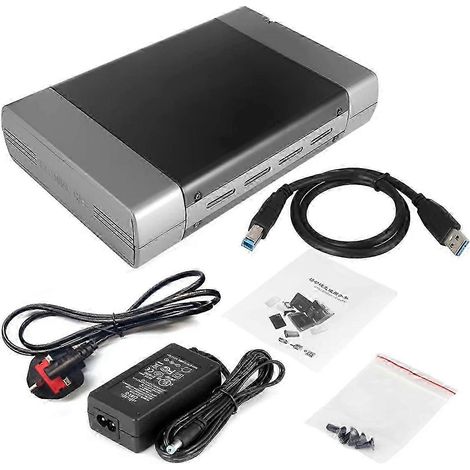 Boîtier externe pour disque dur/SSD 5,25 pouces, USB 3.0, compatible DVD, SSD et HDD, 16 vitesses, prise européenne. (1/5)