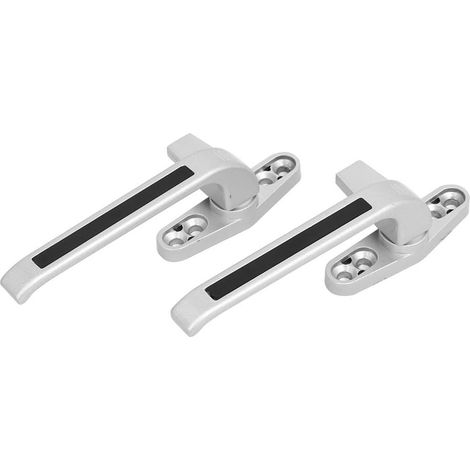 Zinklegierungsflügelfenster-Verriegelungsgriff-Griff rechte Hand silbernes graues schwarzes 2pcs (54 (1/5)