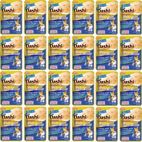 INABA CAT DASHI DELIGHTS HOJUELAS DE POLLO Y ATÚN 24x40g (1/2)