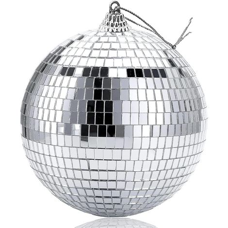bolas de espejos, cristal de espejo plateado, diámetro 15 cm, para motor giratorio, discoteca, fiesta y boda. (1/5)
