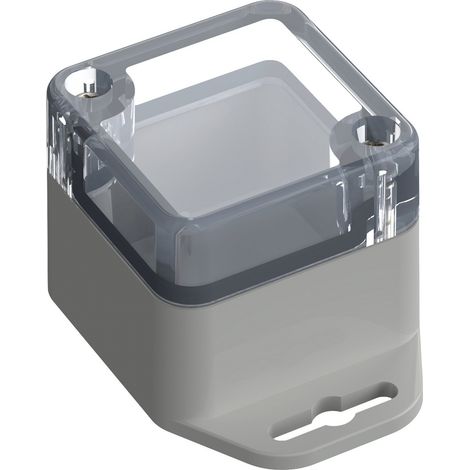 TRU COMPONENTS TC-10860372 Flansch-Gehäuse 44.80 x 44.80 x 40.10 Polycarbonat Lichtgrau 1 St. (1/2)