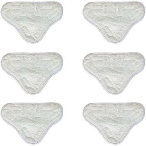 6pcs microfibre vadrouilles à vapeur tampons de nettoyage vadrouille à vapeur de remplacement compatible pour H2O X5 H20 lavable (1/3)