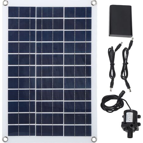 Kit de pompe à eau solaire 12 V, moteur CC sans balais, silencieux, fonctionnement continu, pour bassin et fontaine de jardin. (1/5)