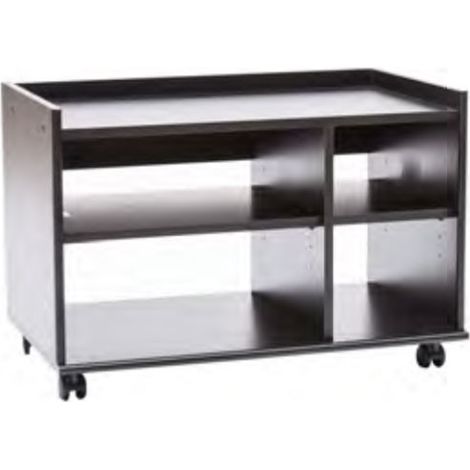 Carrello porta Tv nero con 4 scomparti 74x44xh.49 cm