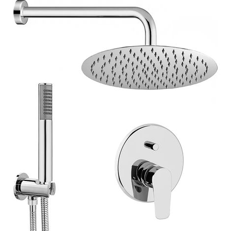 Set doccia braccio 40 cm + soffione 25 cm + miscelatore + kit doccia Eco (1/5)