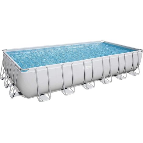 Piscina Rettangolare Fuori Terra con Telaio Portante Bestway POWER STEEL 732X366X132 Cm