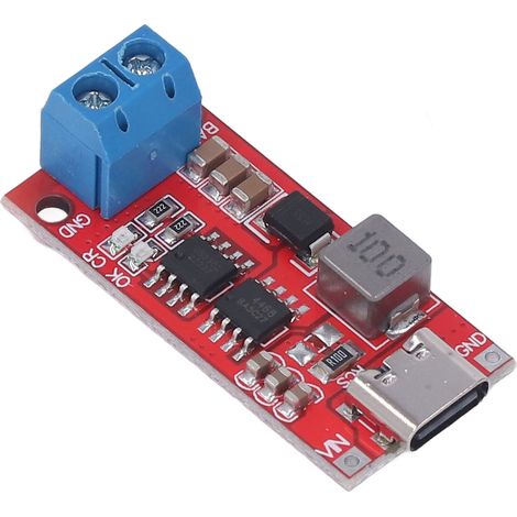 Module élévateur de tension pour batterie au lithium avec interface de type C, circuit imprimé, pour la protection, 3-6 V CC, 1 A (1/5)