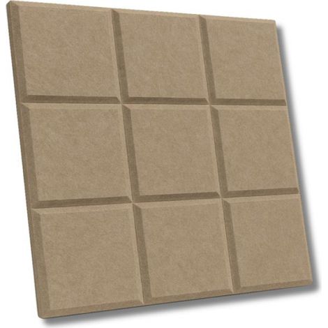 Panneaux Muraux Feutre - Carres 3D Autocollants - Absorption Acoustique - Pour Tete Appuyee - Noir - Lot De 12