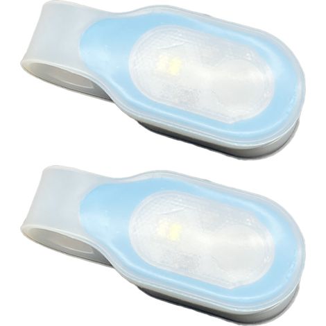 Clip Lumineux LED - 3 Modes (Blanc Rose Clignotant) - Fixation Magnétique et Ventouse - Pour Extérieur Camping Urgence - 2 Pièces (1/5)