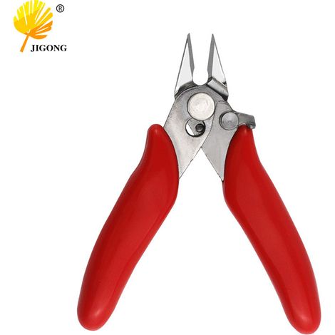 Pince coupante en acier inoxydable à poignée rouge 170, mini pince coupante de 8,9 cm (3,5 pouces) avec clip de verrouillage, pince électronique, pince à mâchoires diagonales (1/5)