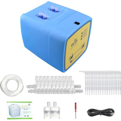 Système d'arrosage intelligent Wi-Fi double pompe irrigation goutte à goutte automatique programmable contrôlable via application mobile (1/5)