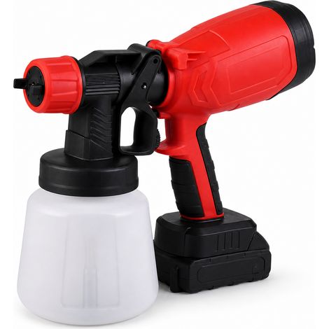 Portable Electric Paint Spray Gun 2 Batteries Red (1/5)