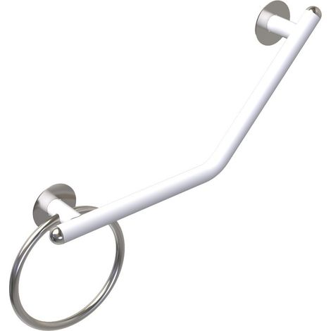 Maniglia di sicurezza 45 gradi giotto inox bianco opaco (1/3)