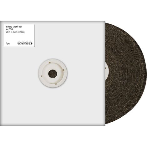 Papier de verre RS PRO grain P240, 50m x 25mm ( Prix pour 1 )