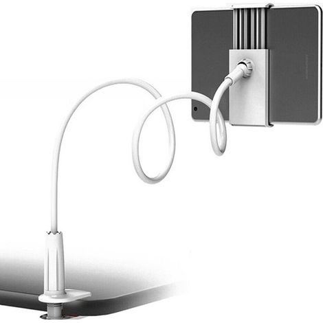 Support pour tablette – Fixation à pince pivotante à 360° jusqu'à 8 cm avec noyau métallique flexible – 1 pièce (1/5)