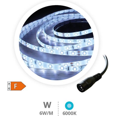 Rouleau 5M BANDE LED (6W) 6000K-6500K IP44 24V