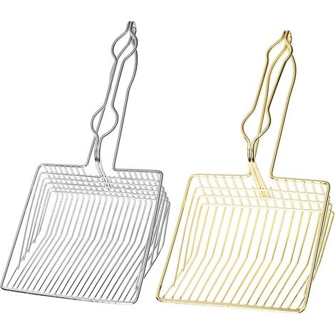 Pcs Metal Cat Litter Shovel Non-Stick Scoop Quick Sieve for Cleaning Cats Dogs and Rabbits Pet Poop (1/5)