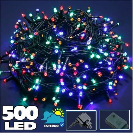 YMYNY 500 LED-Lichterkette mit mehrfarbigen Glühwürmchen und 8-Funktions-Controller für den Außenbereich – (1/3)