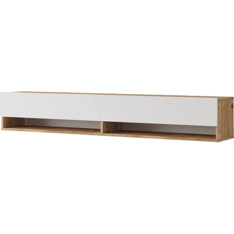 Mueble TV con 2 puertas 295 x 180 x 315 cm efecto roble rústico / blanco 030007776 (1/2)