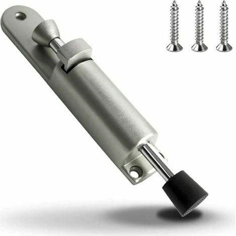 Arrette de Porte Caoutchouc Souple Résistant en Support de Porte en Alliage de Zinc Butoir de Porte Commande au Pied