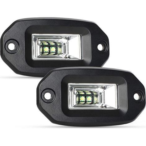 2 Pièces LED De Travail 20W Flood Offroad Driving Auto Fog Lamp pour Jeep 4X4 ATV UTV SUV Truck Boat (1/5)