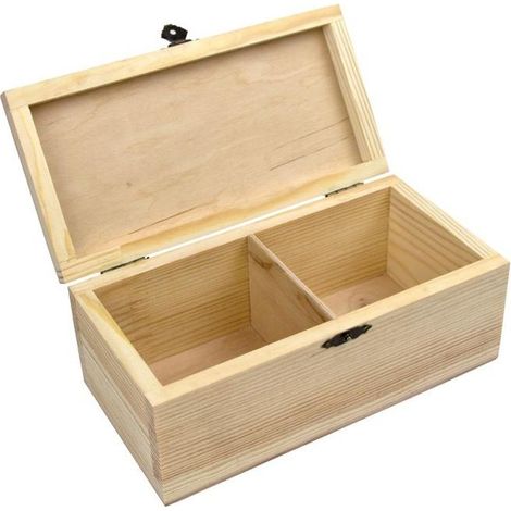 Caja de madera con cerradura de 20x10x8 cm.